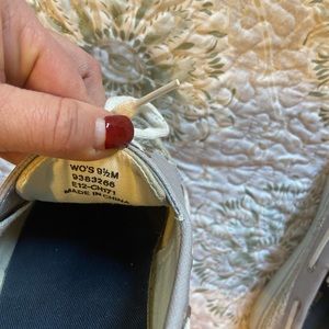 Sperry sparkle silver sequence top siders